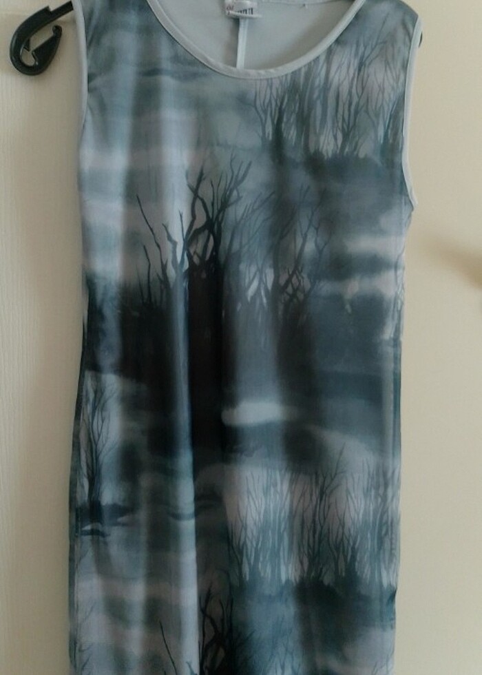 İçi astarlı kolsuz elbise - Görsel 2