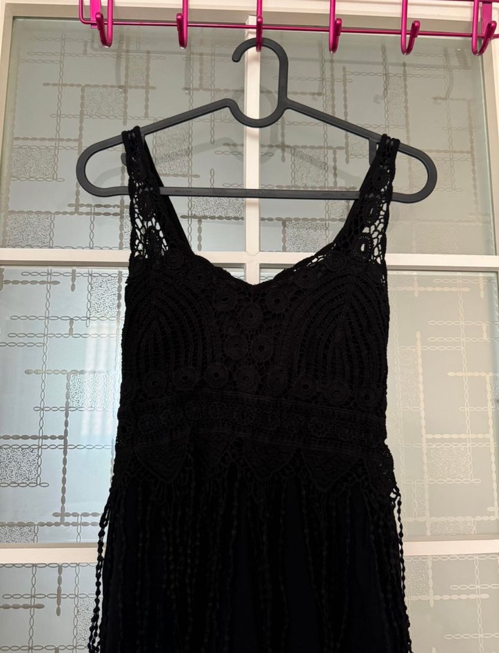 Dantel Siyah Kadın Elbise - Görsel 2