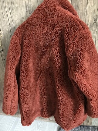xl Beden Kürk cep detaylı çıtçıtlı kaban