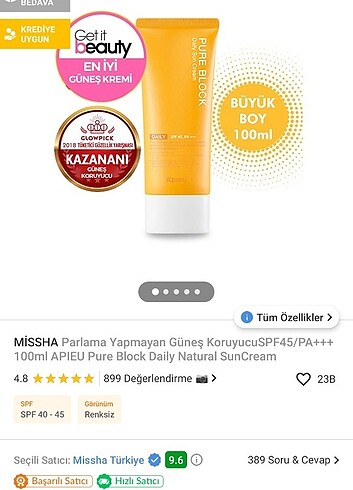 Missha güneş kremi 