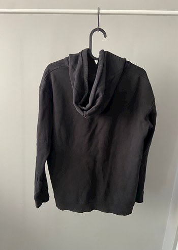 s Beden Siyah Kapüşonlu New York Baskılı Sweatshirt