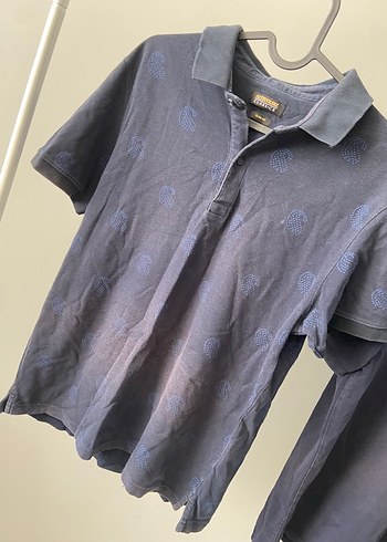 l Beden Lacivert Denim Erkek Polo Tişört