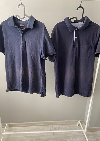 Lacivert Denim Erkek Polo Tişört