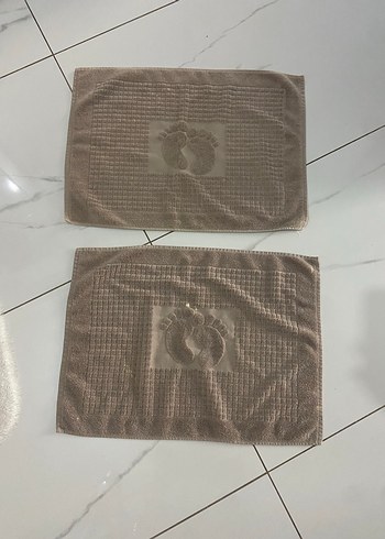 Kahverengi Nakışlı Bohem ayak havlusu