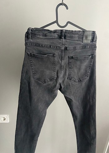 Zara Erkek Siyah Regular Fit Denim Jean
