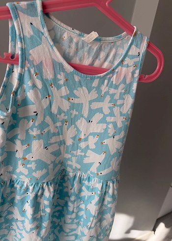 Kolsuz Mavi Renkli Kız Elbisesi - Görsel 3