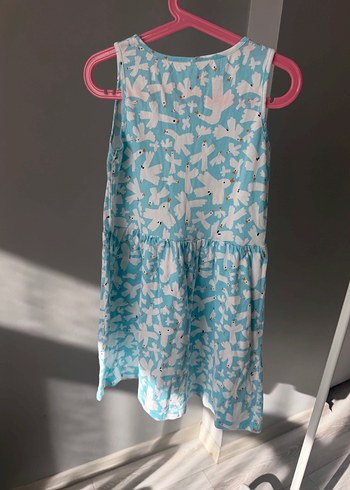 Kolsuz Mavi Renkli Kız Elbisesi - Görsel 6