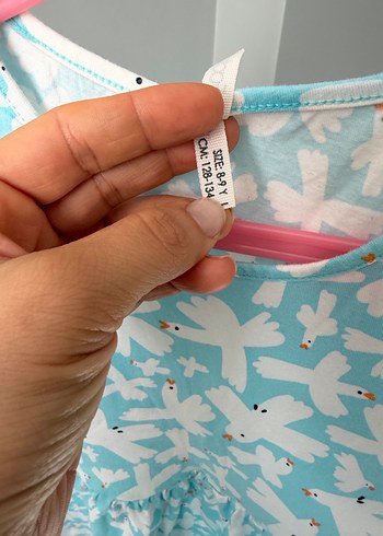 Kolsuz Mavi Renkli Kız Elbisesi - Görsel 5