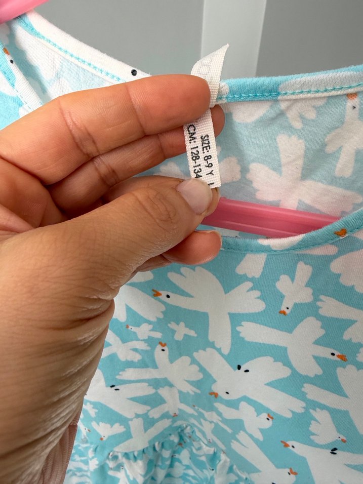 Kolsuz Mavi Renkli Kız Elbisesi - Görsel 5