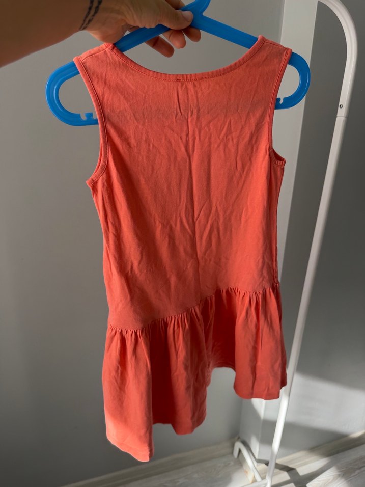 Renkli Baskılı Kolsuz Kız Çocuk Elbise - Görsel 5