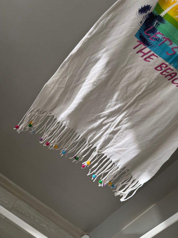 Püsküllü Pamuklu Plaj Üstü - Görsel 2