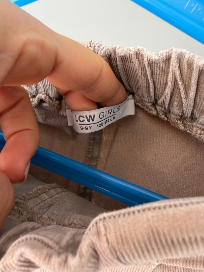 Bej Keten Pilili Mini Etek - Görsel 3