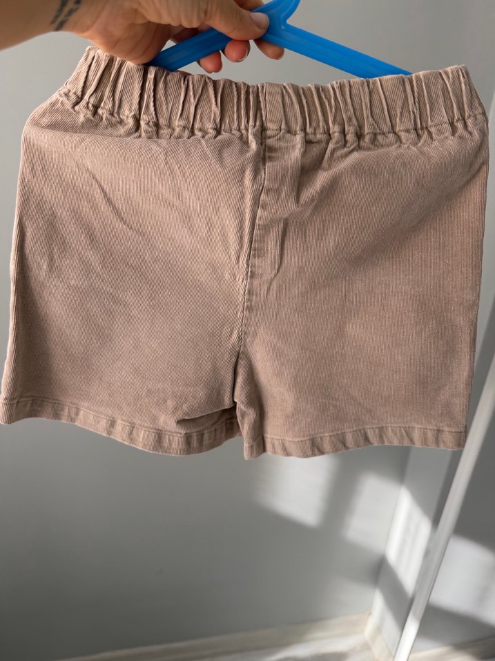 Bej Keten Pilili Mini Etek - Görsel 4