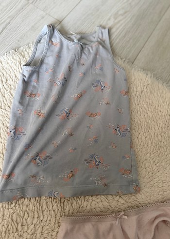 Beyaz ve pastel çocuk iç çamaşırı seti - Görsel 4