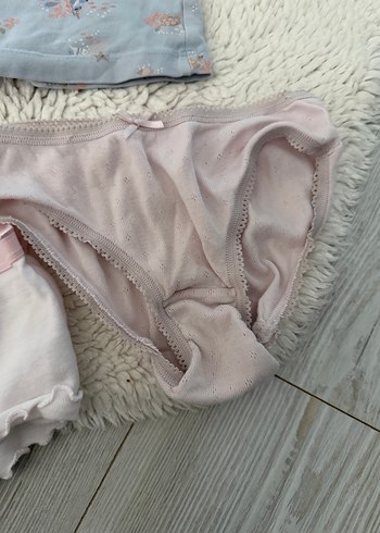 Beyaz ve pastel çocuk iç çamaşırı seti - Görsel 5