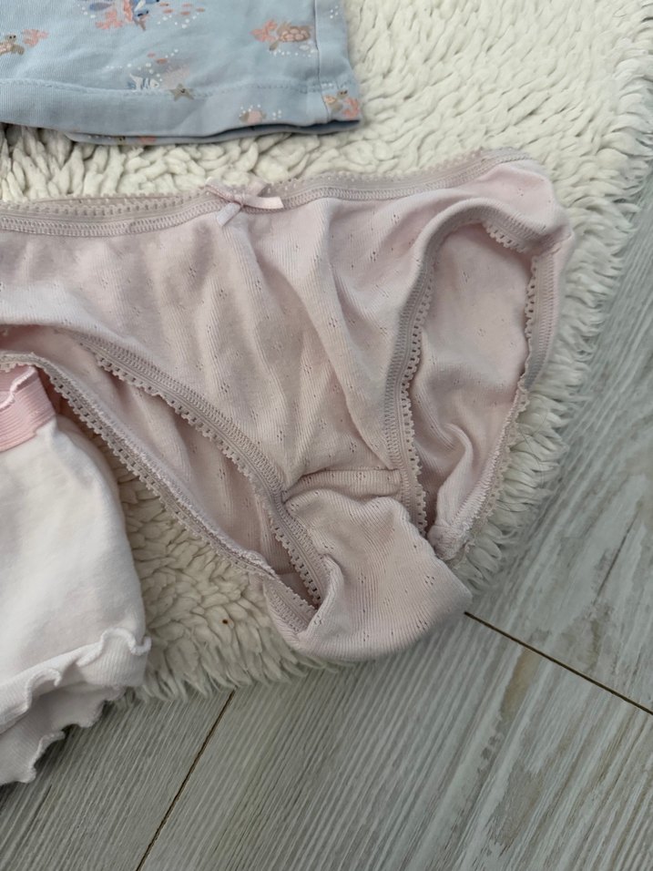 Beyaz ve pastel çocuk iç çamaşırı seti - Görsel 5