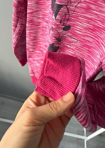 Kız Çocuk Pembe Batik Desenli Sweatshirt - Görsel 3