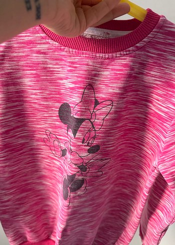 Kız Çocuk Pembe Batik Desenli Sweatshirt - Görsel 4