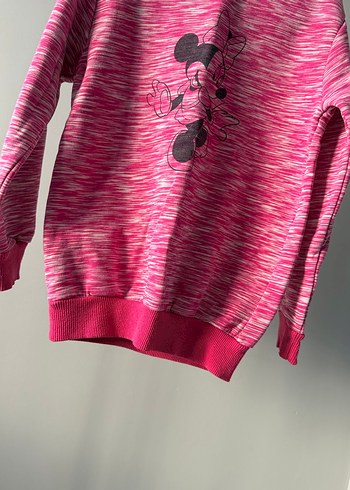 Kız Çocuk Pembe Batik Desenli Sweatshirt - Görsel 2