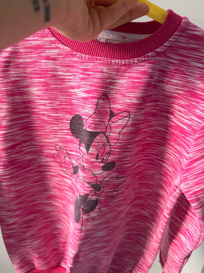 Kız Çocuk Pembe Batik Desenli Sweatshirt - Görsel 4