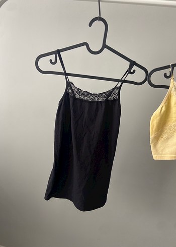 xs Beden sarı Renk Sarı Vintage Dantelli Sütyen & atlet