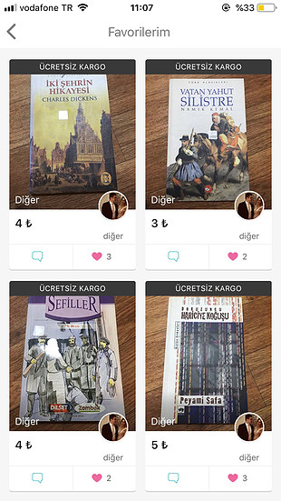 7 adet kitap