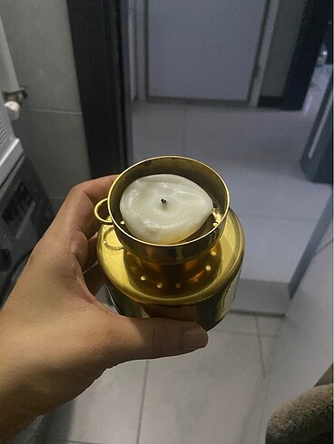 Beden altın Renk İkea marka pirinç şamdan