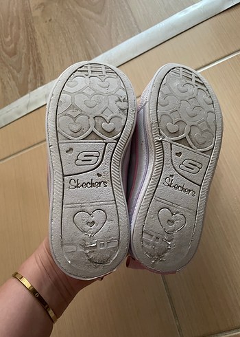 Skechers Kız Çocuk Pembe Bağcıklı ve Cırtlı Spor Ayakkabı