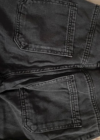 Pull and Bear Gri Kadın Bol Kesim Midi Kot Pantolon