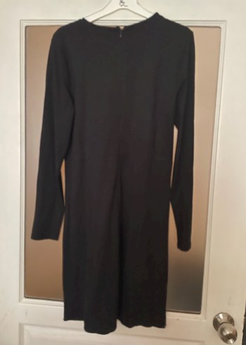 Mango Uzun Kollu Siyah Minimalist Kadın Elbise