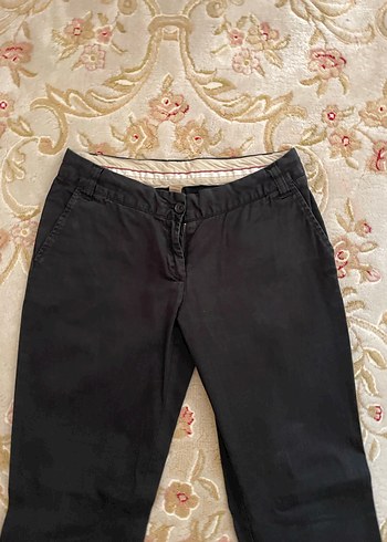 Dockers Kadın Siyah Kemerli Pamuk Kumaş Pantolon