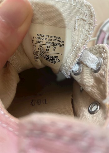 28 Beden pembe Renk Kız Çocuk Pembe Bağcıklı Tie-Dye Spor Ayakkabı