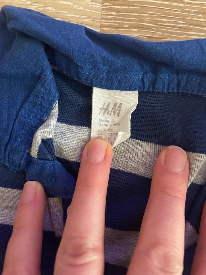 Gri Lacivert Çizgili Uzun Kollu Bebek Body - Görsel 3