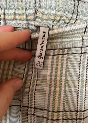 Stradivarius ekoseli kadın pantolon - Görsel 4