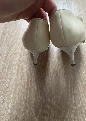 Beyaz Stiletto Topuklu Kadın Ayakkabı - Görsel 5