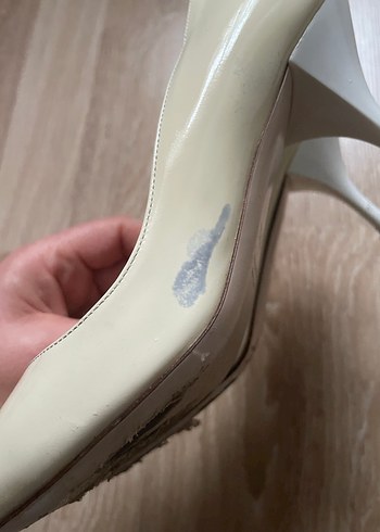 Beyaz Stiletto Topuklu Kadın Ayakkabı - Görsel 4