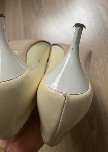 Beyaz Stiletto Topuklu Kadın Ayakkabı - Görsel 9