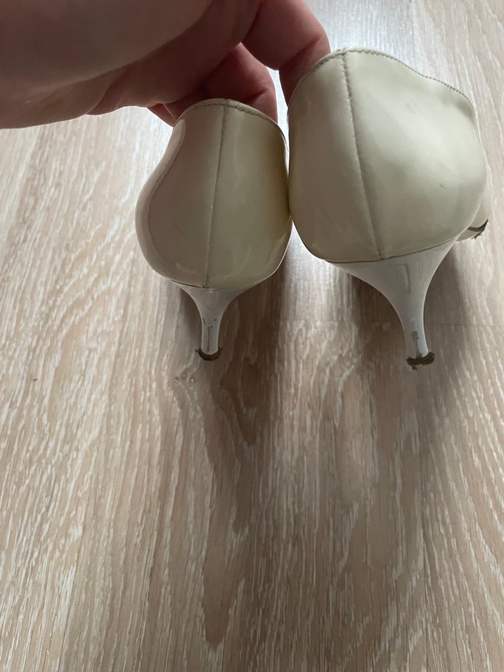 Beyaz Stiletto Topuklu Kadın Ayakkabı - Görsel 5