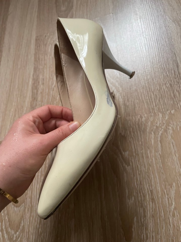 Beyaz Stiletto Topuklu Kadın Ayakkabı - Görsel 3