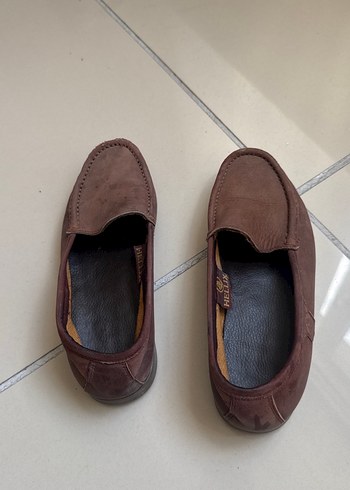 tek ebat Beden Kahverengi Süet kadın Loafer Ayakkabı
