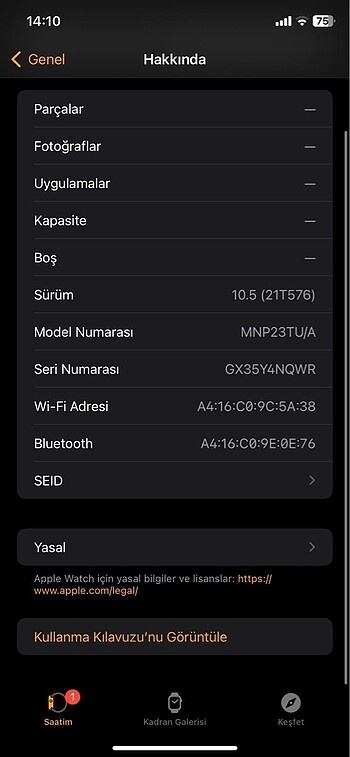 Apple Watch 8 serisi 45 mm - Görsel 16