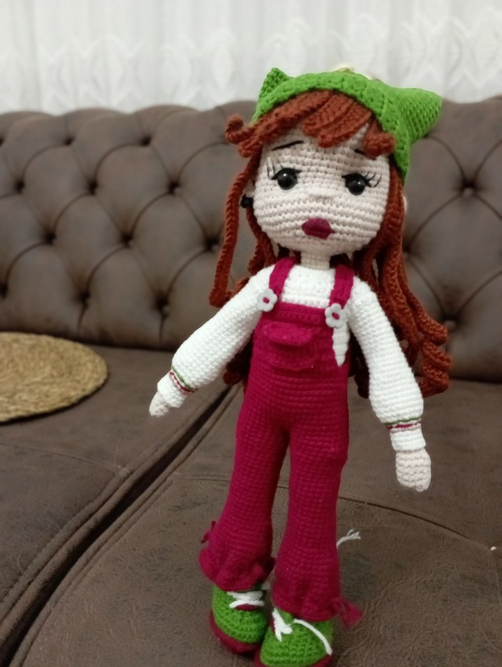 Renkli Örgü Bebek Oyuncak - Görsel 2