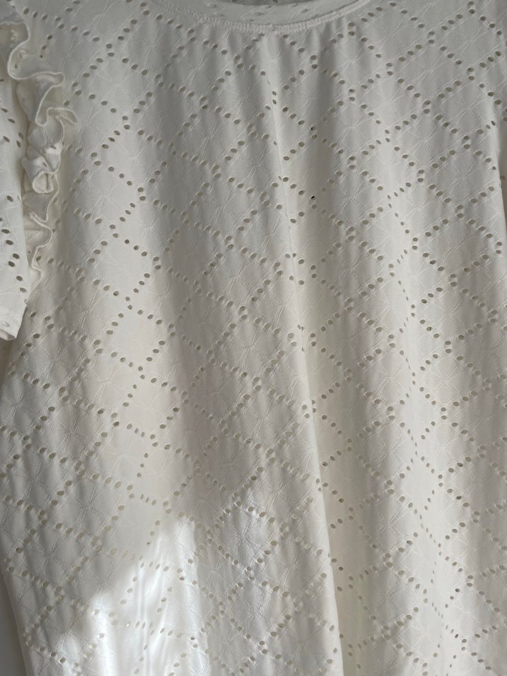 Zara Nakışlı Dantel Detaylı Beyaz Kadın Bluz - Görsel 2