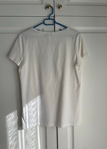 Tommy Hilfiger Beyaz Kısa Kollu Tişört - Görsel 5