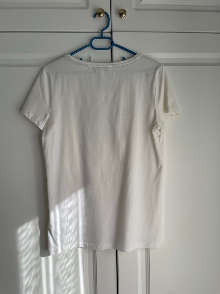 Tommy Hilfiger Beyaz Kısa Kollu Tişört - Görsel 5