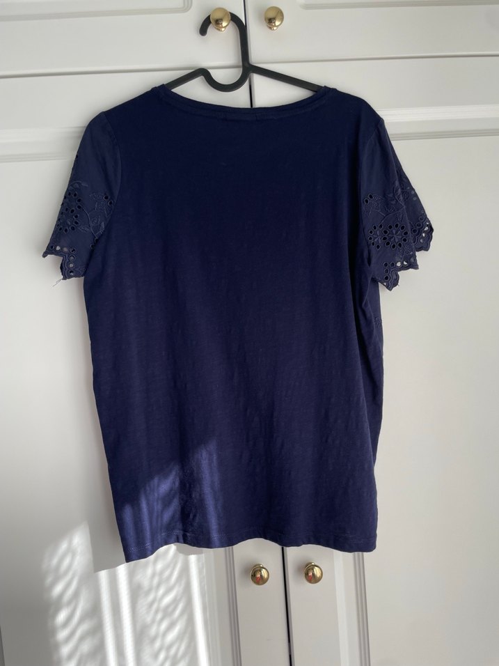 Uspa Lacivert Nakışlı Hamile Kısa Kollu Tişört - Görsel 5