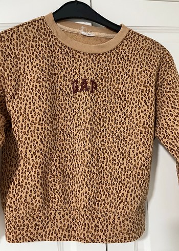 Gap Kahverengi Leopar Desenli Sweatshirt - Görsel 2