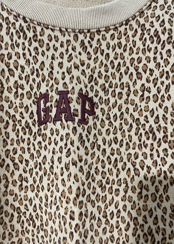 Gap Kahverengi Leopar Desenli Sweatshirt - Görsel 3