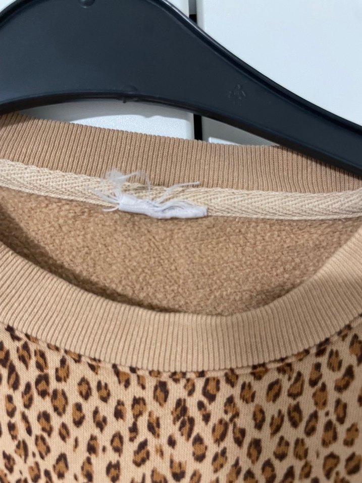 Gap Kahverengi Leopar Desenli Sweatshirt - Görsel 4