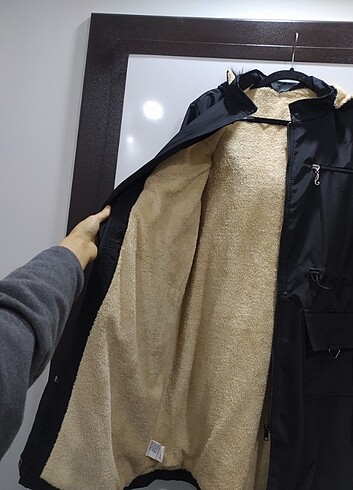 Siyah parka mont - Görsel 3